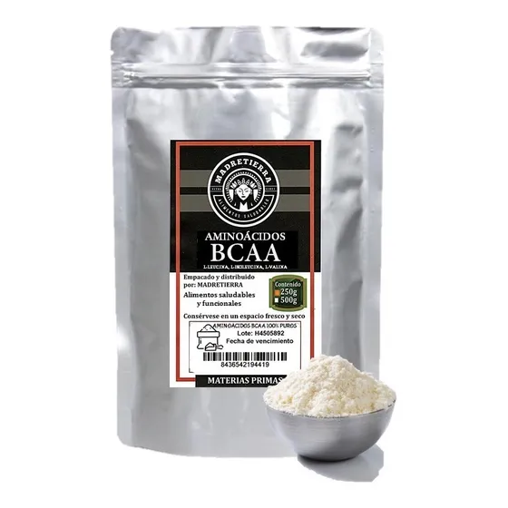 Bcaa Aminoácidos 100% Puros (250gr) 1/2 - g a $186