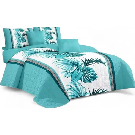 Cobertor De Verano 2 Plaza Unicolor Quilt + 2 Funda Almohada