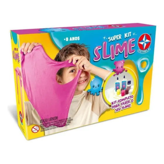 Kit Super Slime Colorido Gliter Fabrica De Slime Estrela