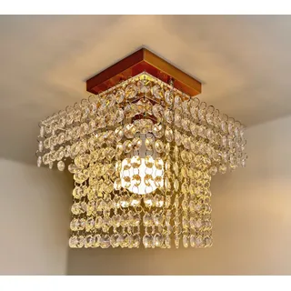 Lustre Plafon Cristal AcrĂlico 02 Camadas Quadrado Cobre Lustre Plafon Cristal AcrĂlico 02 Camadas Quadrado Cobre