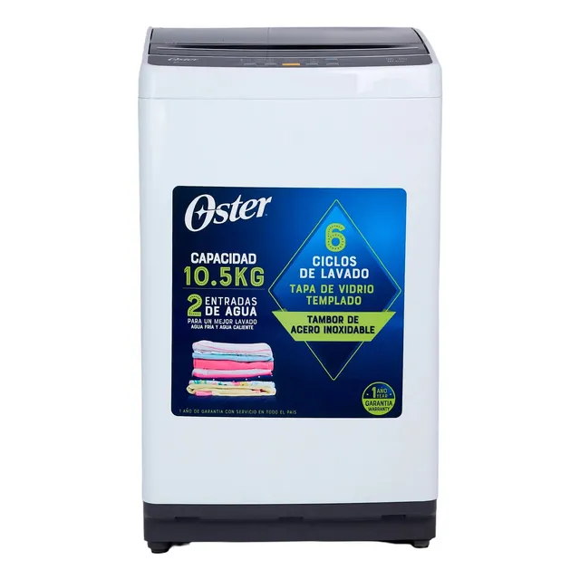 Lavadora Automática Digital 10.5kg Oster  Mod Oswsmmed105w
