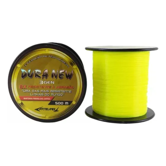 Linha Duranew 0.40mm 500m Monofilamento Nova Duranium Cores Cor Amarelo