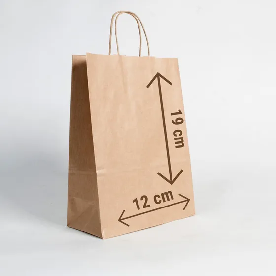 Bolsas De Papel Madera Kraft 12x19 Kp1 Paquete X100 U