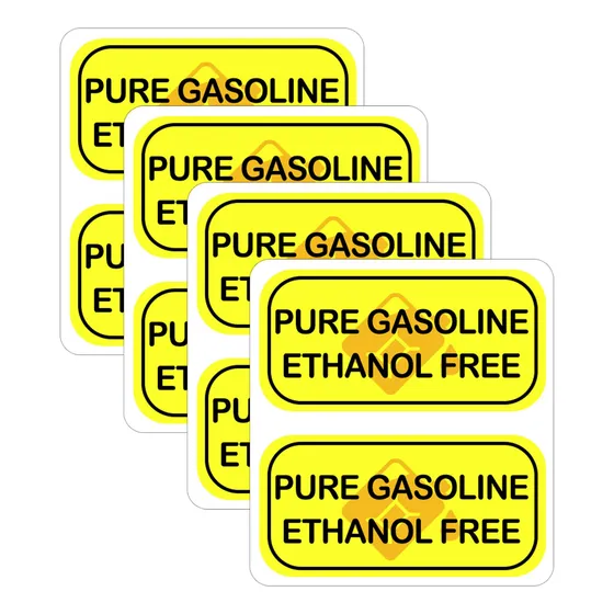 Adhesivo Etanol Gasolina Pura 2 X 4  Etiqueta Para Lata 8
