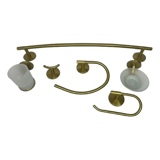 Accesorios De Baño 6 Piezas Dorado 