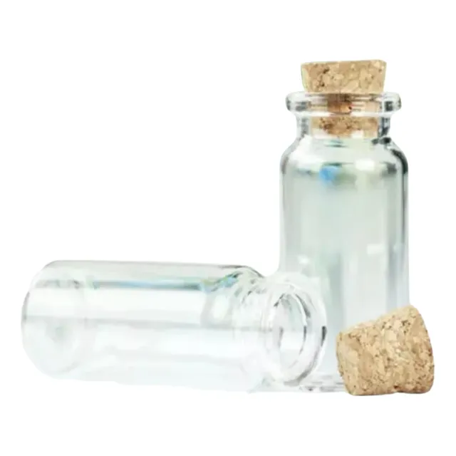 Mini Frasco Vidrio Tapa Corcho 10pz Bautizo 10ml