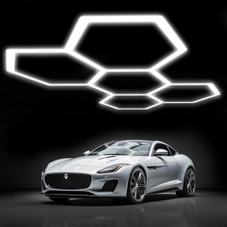 Luzes De Garagem Hexagonais, 26400 Lm Super Bright 5 Hex Led Luzes De Garagem Hexagonais, 26400 Lm Super Bright 5 Hex Led