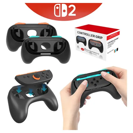 Grip Capas E Estojos Gamepad Para Nintendo Switch 2 Joy Con Preto