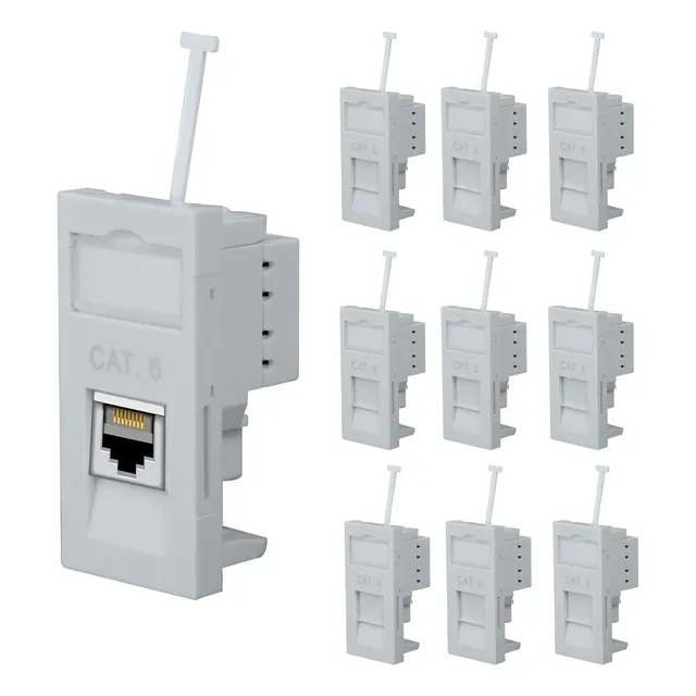 10 Toma De Computo Rj45 Cat 6 Ethernet 8 hilos informática