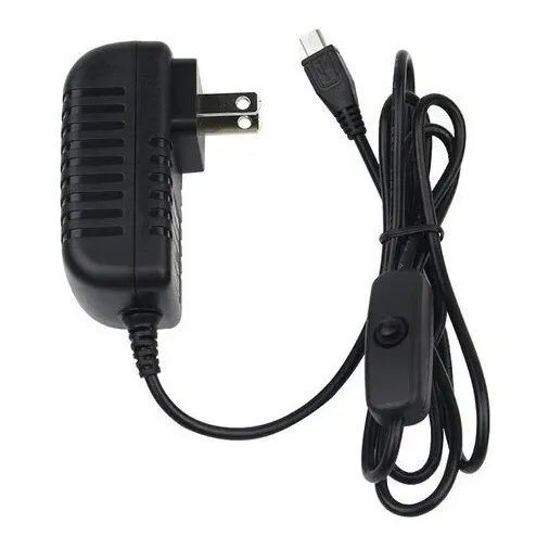 Eliminador Raspberry Pi 5v 3a Con Boton On / Off Micro Usb