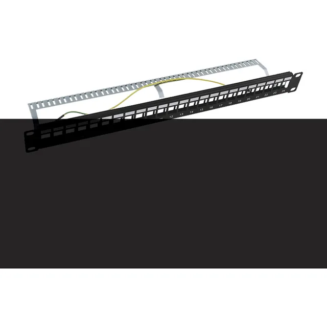 Patch Panel Modular Blindado (stp) De 24 Puertos, Con Barra