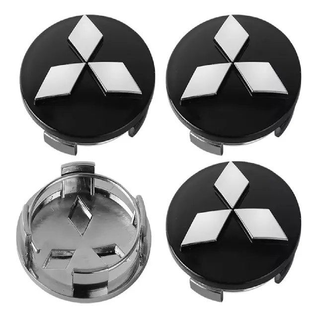 Tapa Emblema Compatible Aro Mitsubishi 60mm (juego 4 Unid)