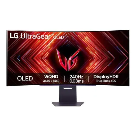 Monitor Gamer LG Ultragear Oled Curvo  Tela Oled 45, 2k Qhd, Hdr400 Trueblack, 240hz, 0,03ms (gtg), Nvidia G-sync Preto