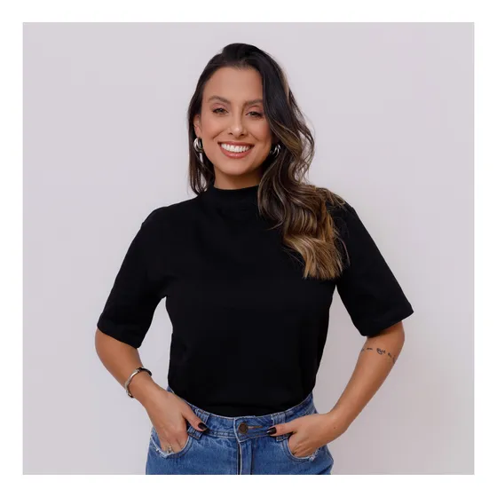  Camiseta Tshirt Blusinha Feminina Algodão Bordada Paetê