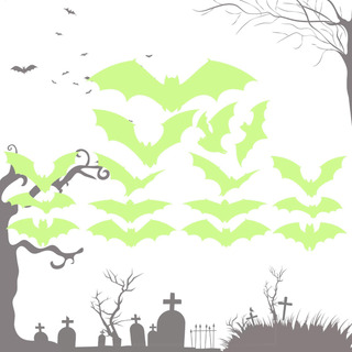 Kit De Pegatinas Luminosas De Halloween Calcomanías Para Ven Kit De Pegatinas Luminosas De Halloween Calcomanías Para Ven