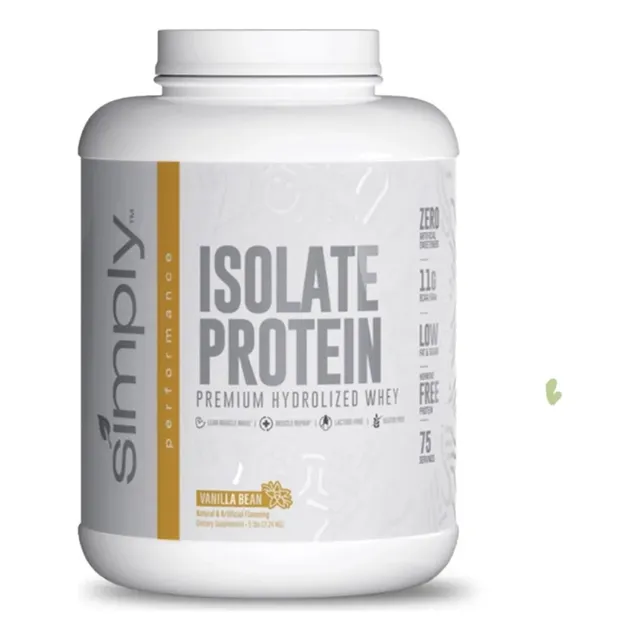 Isolate Hydrolyzed 100% Whey Protein Isolate 5 Lbs Simply Sabor Vanilla