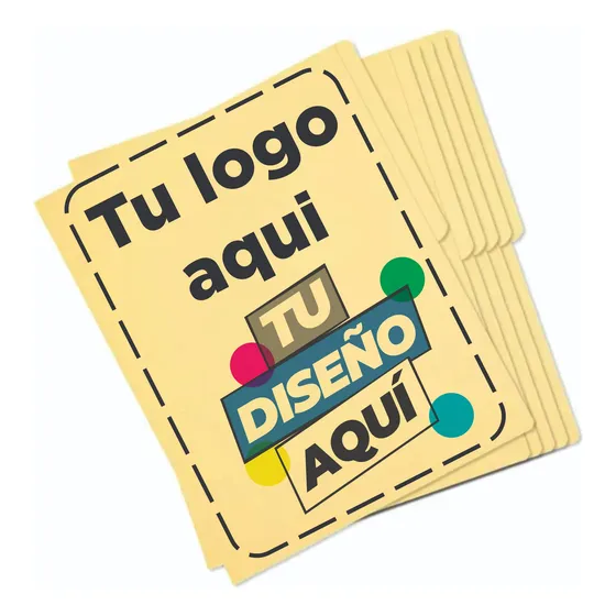 Folder Carpeta Personalizada Full Color 25 Piezas Tam.carta