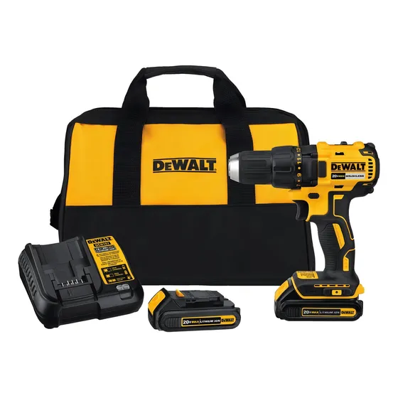 Taladro Atornillador Dewalt S/carbones 20v 2 Baterias Dcd777 Color Amarillo