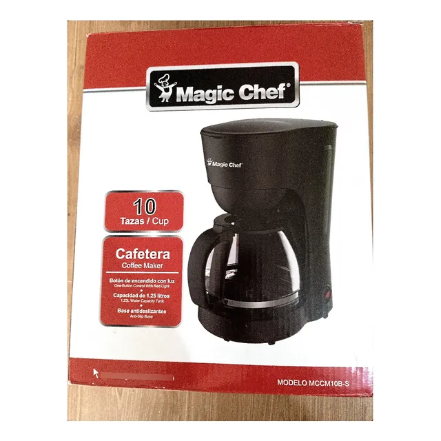 Cafetera Electrica Magic Chef 10 Tazas Jarra De Vidrio