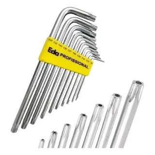 Jogo Chave Torx Aço Tipo L Com 10 Peças T9 A T50 Promoção Jogo Chave Torx Aço Tipo L Com 10 Peças T9 A T50 Promoção
