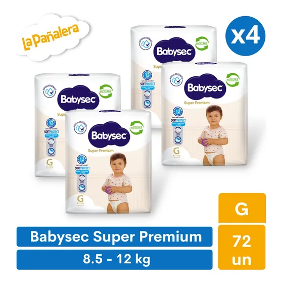 Pañal Babysec Super Premium G 72uds