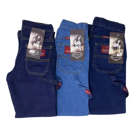 Kit 3 Calças Carpinteiro Infantil Estilo Country 657