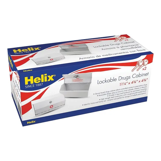 Armário De Medicamentos Helix Com Fechadura De Aço Segura