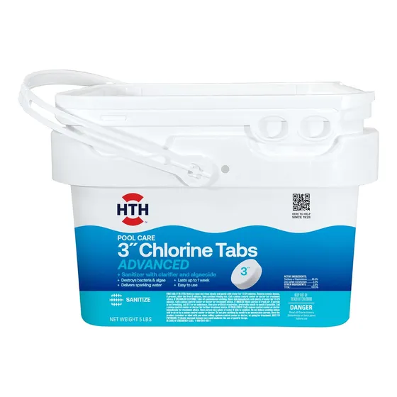 Hth 42052 Tabletas De Cloro 3, Sanitizante Para Piscinas