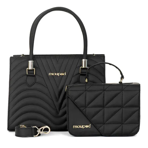 Coach Mini Tote Crossbody Bag Signature Gold Hardware Black