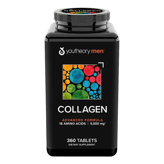 Youtheory, Colágeno Para Hombre, 5000 Mcg, Fórmula Avanzada,
