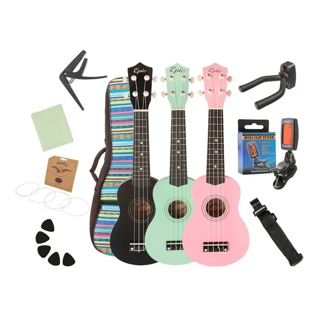 Ukelele Epic 21  Soprano Uk2101 Colores + Funda Estilo Maori