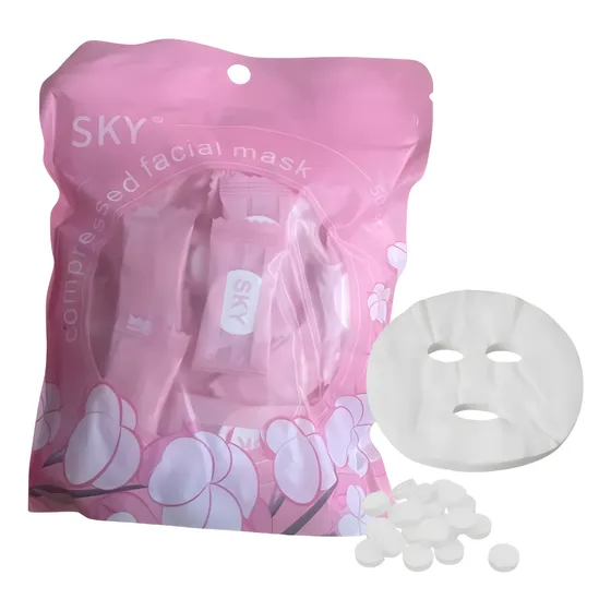 kit 50 máscara desidratada comprimido compactada