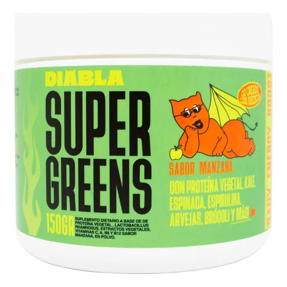 Better Diabla Super Greens Manzana Suplemento Energia 150g