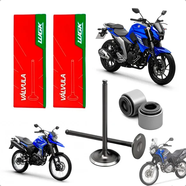 Kit Válvula Ys Fazer 250 Admissão Escape + Retentor Válvulas