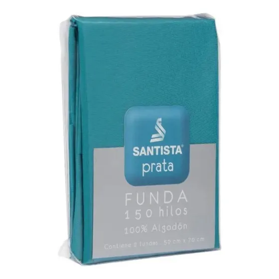 Pack X2 Funda De Almohada Prata 150 Hilos Color Petróleo