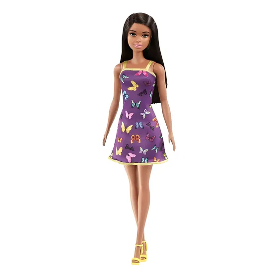 Muñeca Barbie Fashion & Beauty Vestido Morado Mariposa