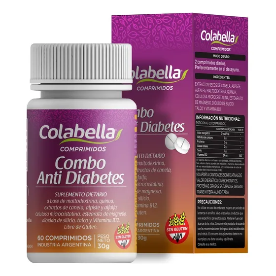 Combo Anti Diabetes Alpiste Canela Alfalfa Colabella S/tacc