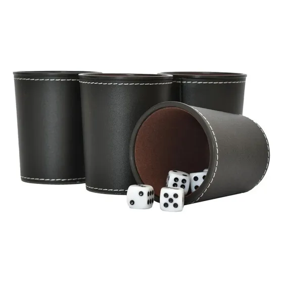 Juego De Mesa Juego De 4 Cachos De Eco Cuero Negro