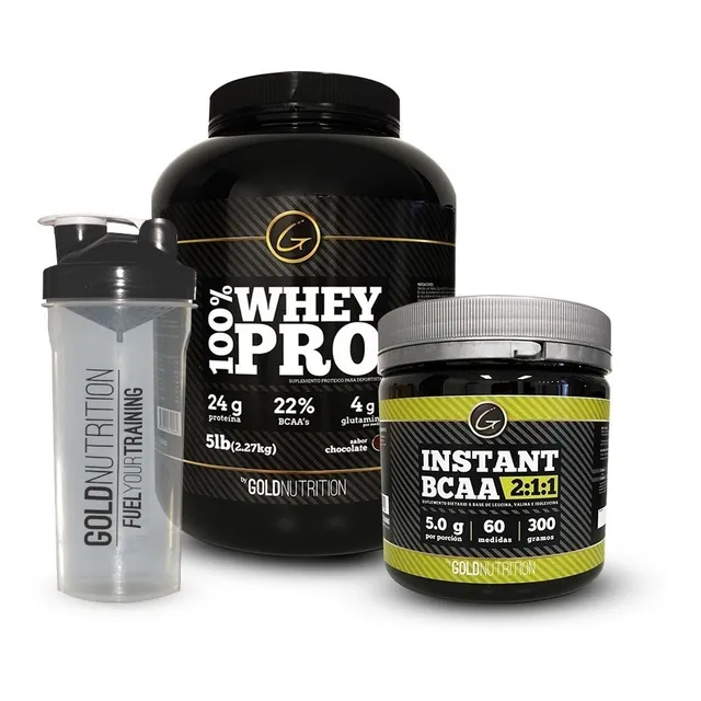 Pack Proteina - Whey Pro 5 Lb + Bcaa 300g + Shaker
