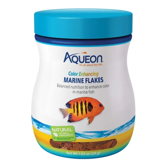 Alimento Hojuelas Peces Marinos Realza El Color Aqueon 29 Gr