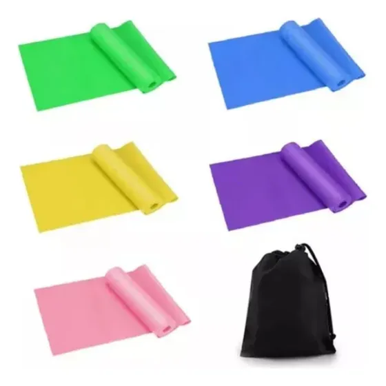 Bandas Elásticas De Resistencia Para Ejercicio Fitness Y Yoga, Set De 5 Piezas, Ideal Para Entrenamiento De Estiramiento, Fortalecimiento Y Flexibilidad, Incluye Cintas De Yoga Y Cuerdas De Tracción