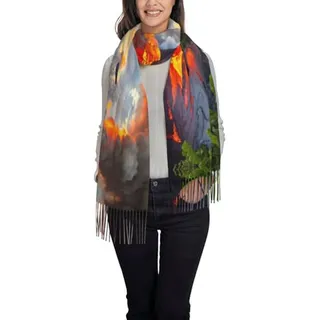 Bufanda De Invierno Con Estampado De Volcanes Kilauea Para R Bufanda De Invierno Con Estampado De Volcanes Kilauea Para R