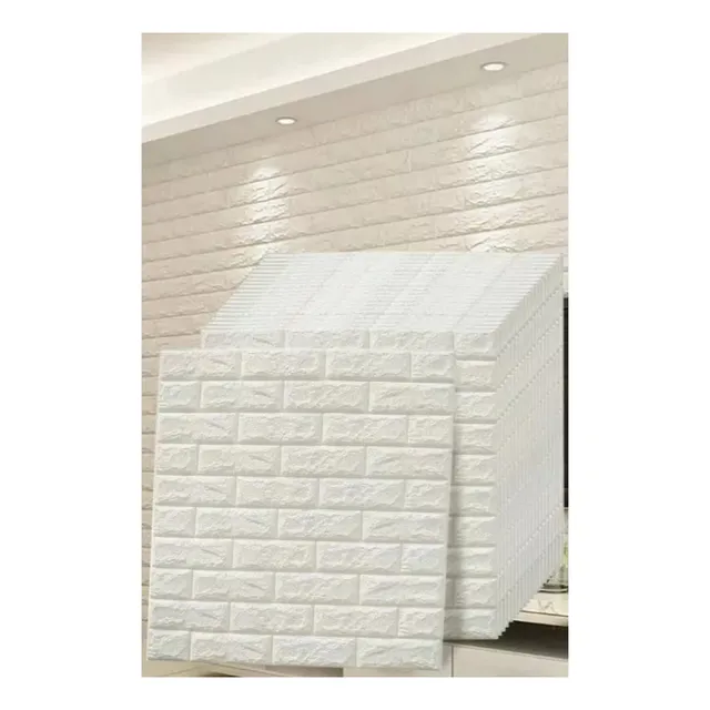X10 Laminas Autoadhesivas Decomural 3d Ladrillo Pared 70x77