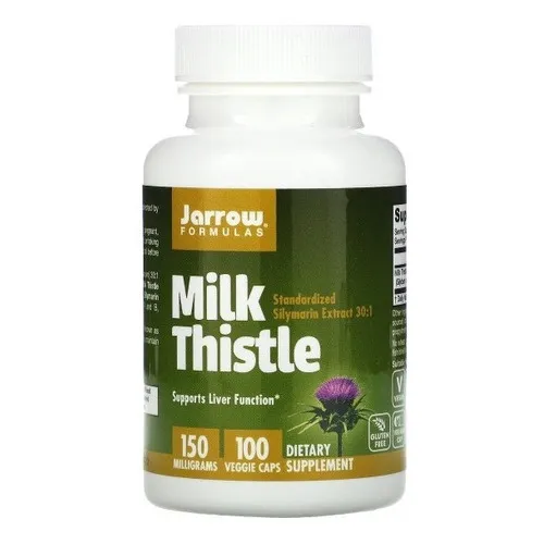 Cardo Mariano Milk Thistle 150mg 200 Capsulas Veganas Jarrow Sabor Sin Sabor