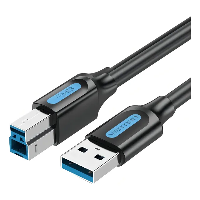 Cable externo USB A a USB B 3.0 HD Vention Coobf de 1 metro, color negro