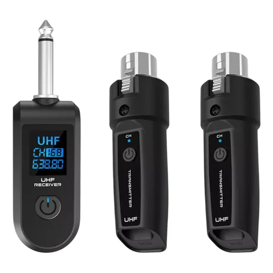 Transmisor Receptor Xlr Inalámbrico Uhf Para Micrófono