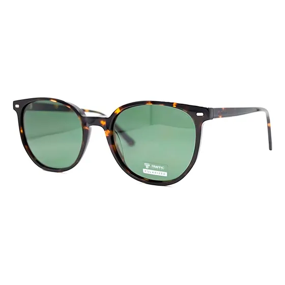 Lentes De Sol Traffic - 263 Diseño Animal Print Con Cristales Verdes C2