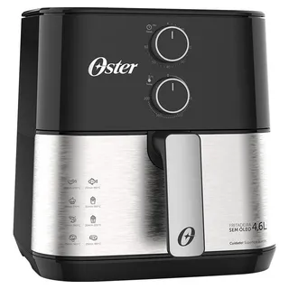 Fritadeira Sem Ăleo Oster 4,6l 1500w Ofrt520 Preto - Cor Preto/prata Fritadeira Sem Ăleo Oster 4,6l 1500w Ofrt520 Preto - Cor Preto/prata