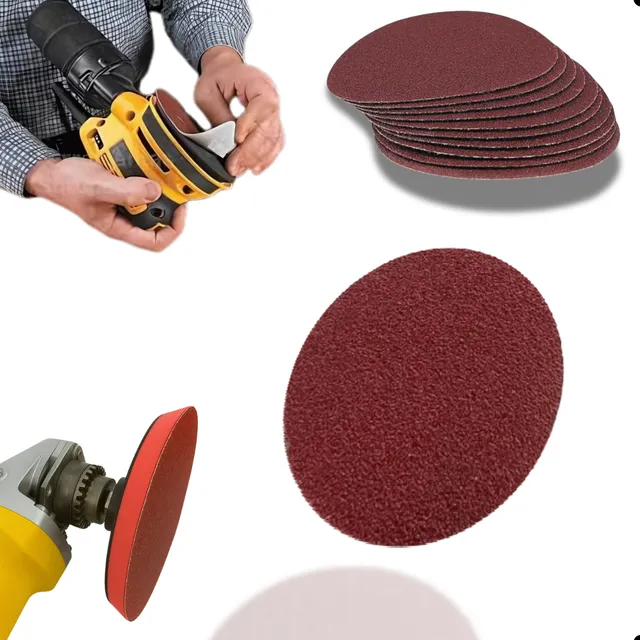 Kit 10 Discos Lixa Aderente 125mm G80 Velcro