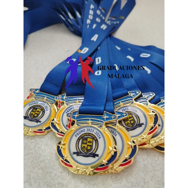 Medalla Birrete Logo Vitrificado Preescolar Sexto Grado